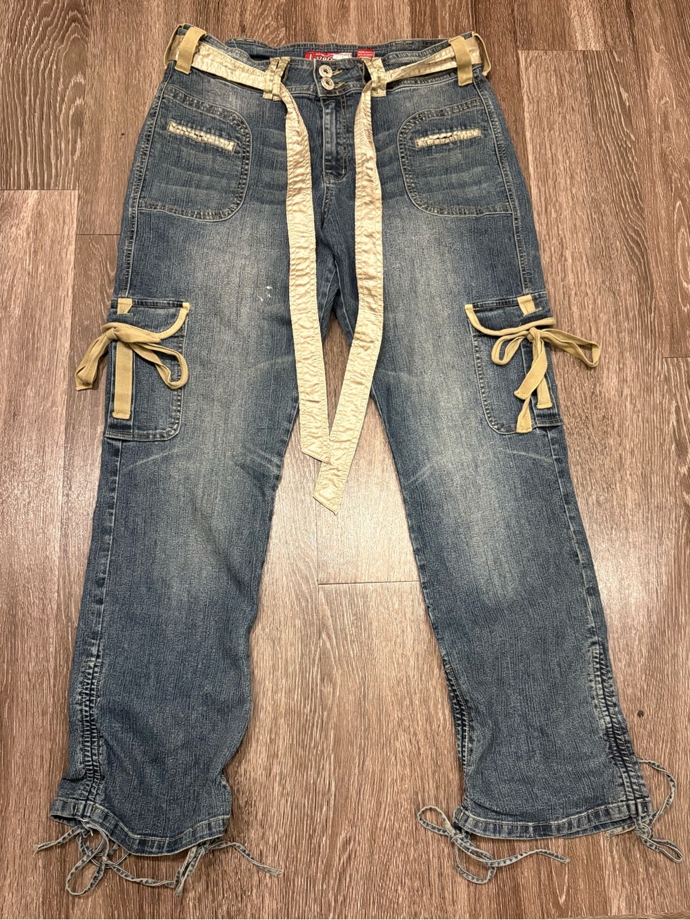 Vintage Y2K Women's Lazer Jeans Cargo Pants size 14